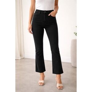 Pistola Black Bootcut Jeans Size 29 High Rise Cropped Flare Stretch Denim